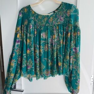 Floral Green Women's Top